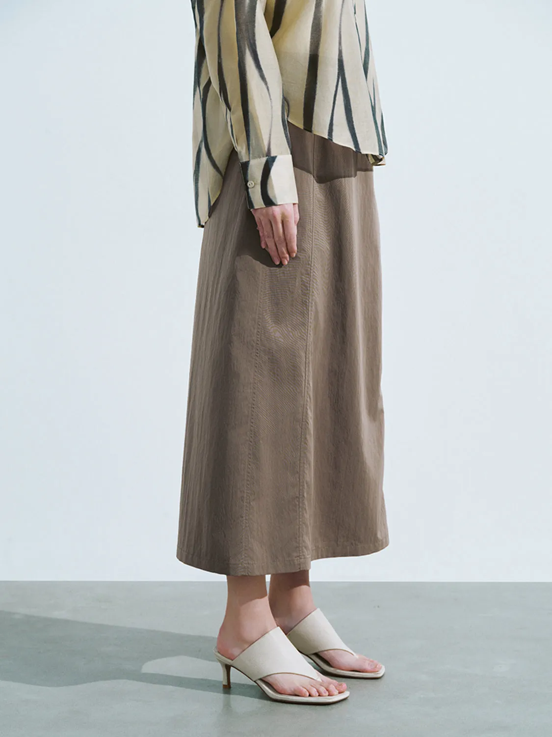 Midi A-Line Skirt