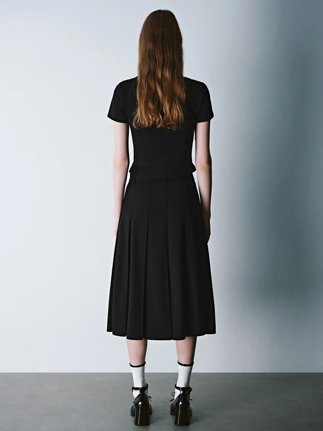 Midi A-Line Skirt