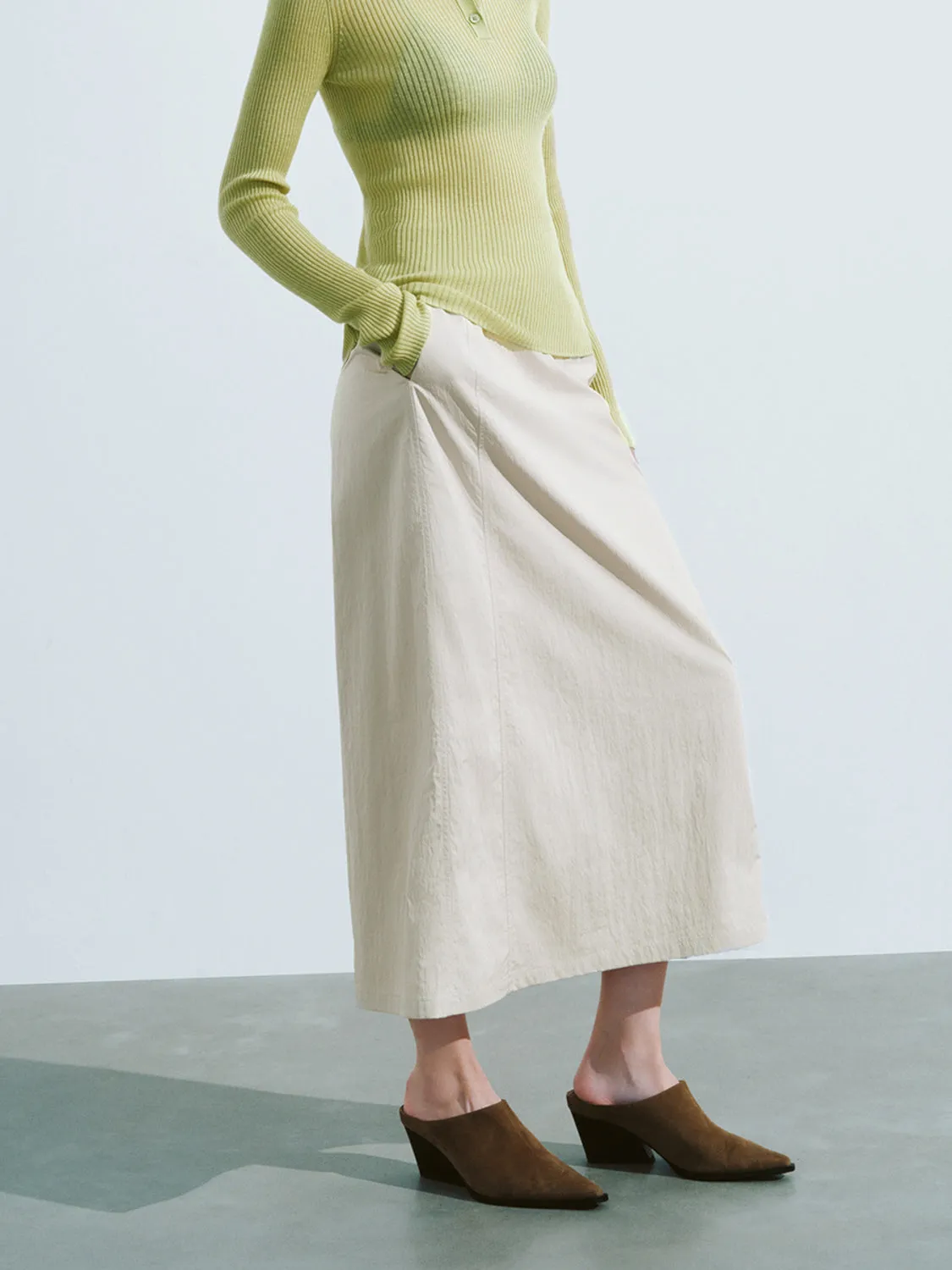 Midi A-Line Skirt