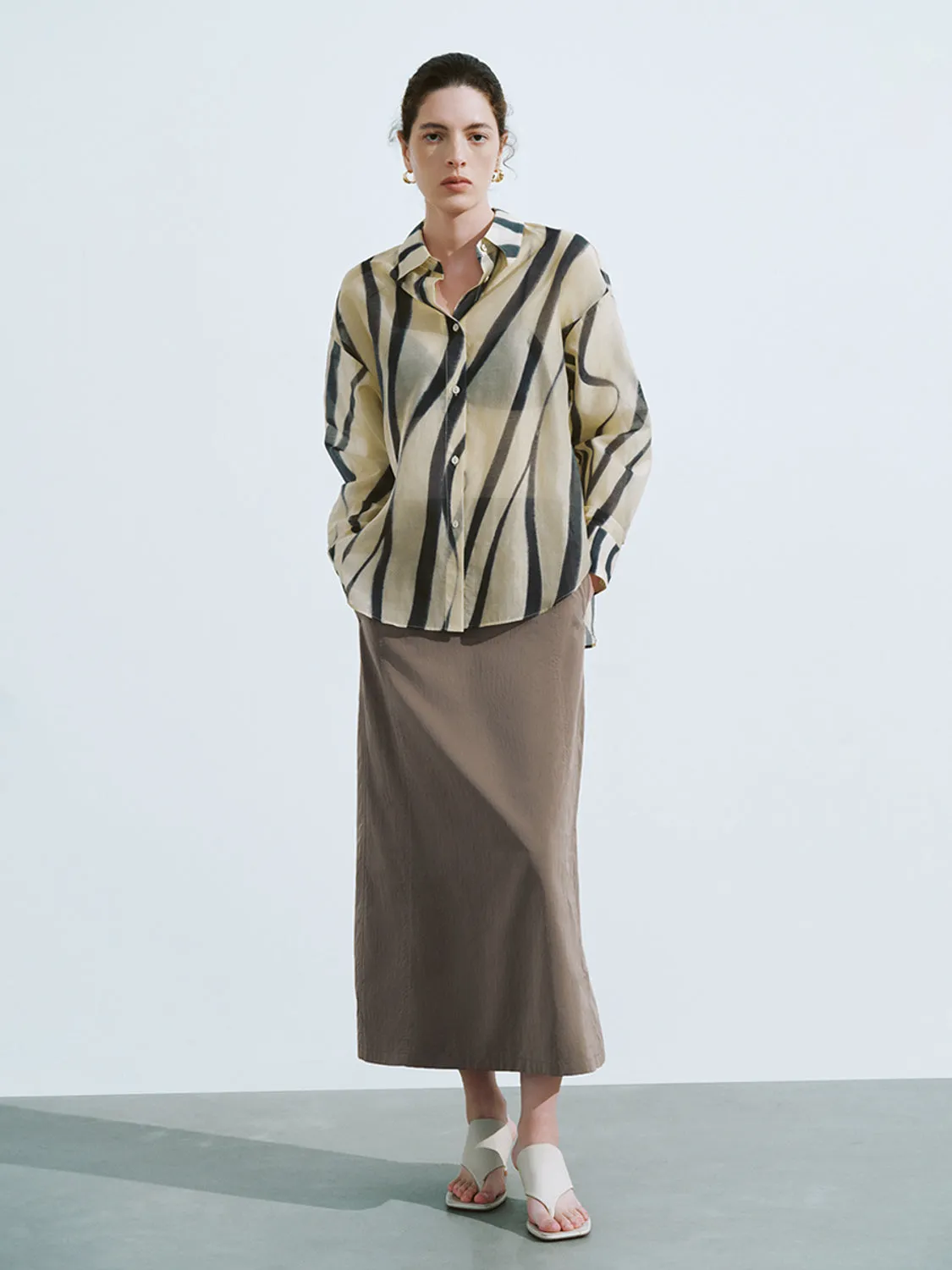 Midi A-Line Skirt