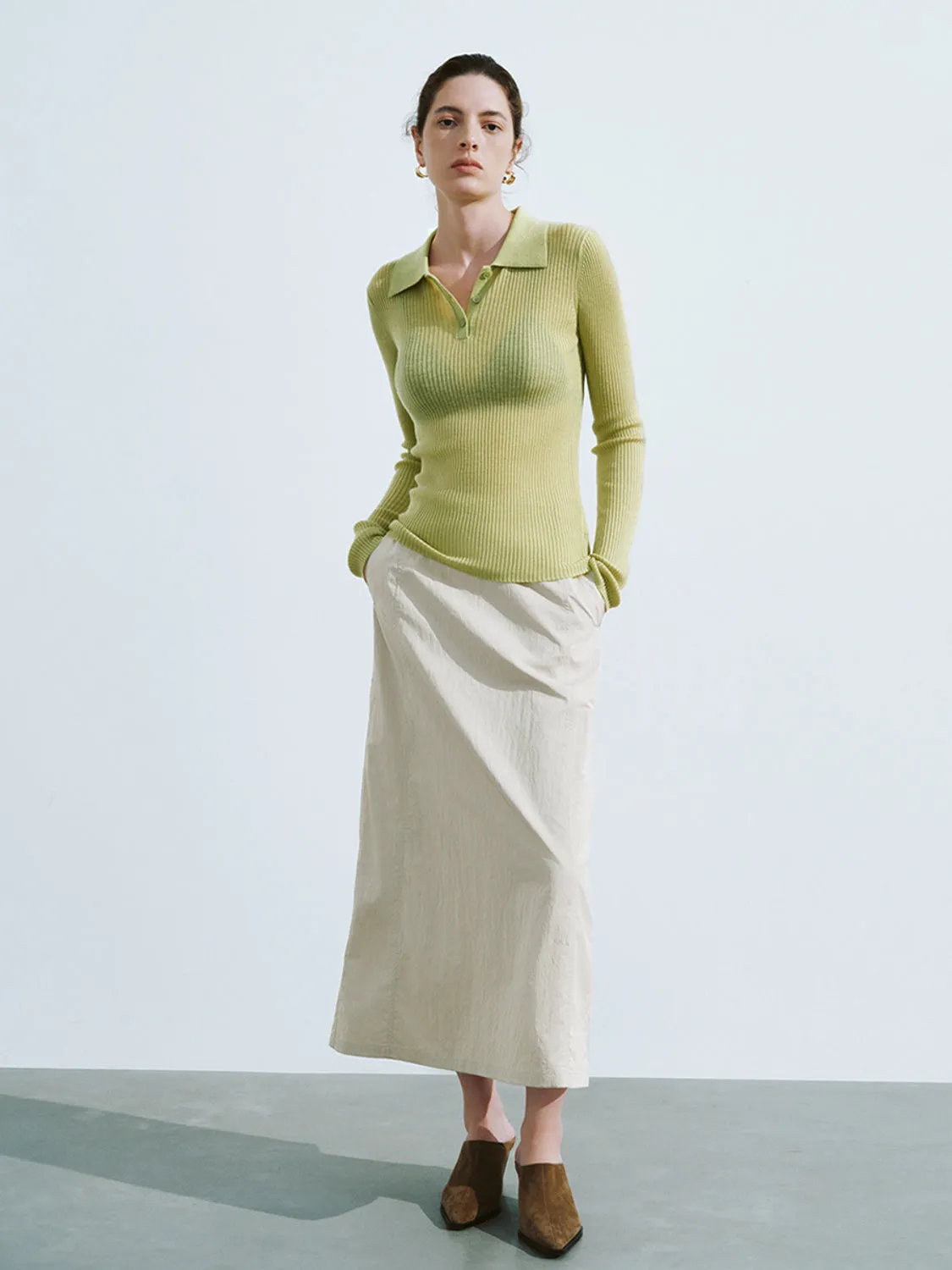 Midi A-Line Skirt
