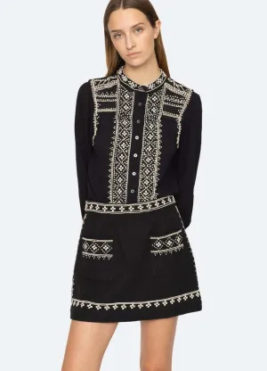 MILLE EMBROIDERY MINI SKIRT
