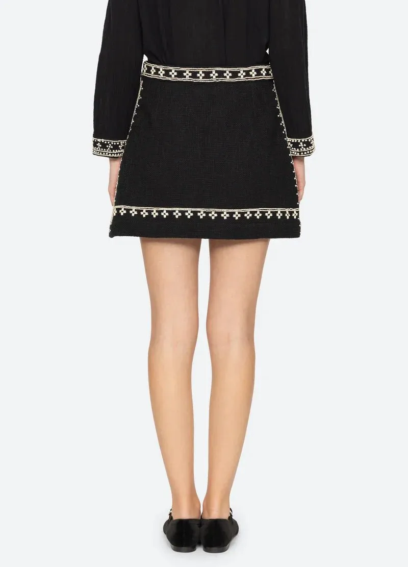 MILLE EMBROIDERY MINI SKIRT
