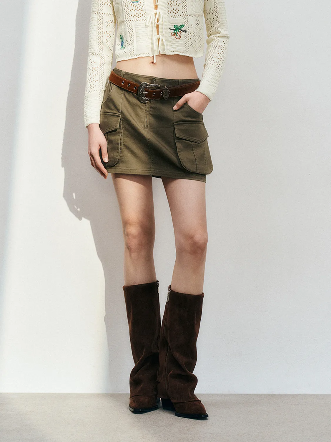 Mini A-Line Cargo Skirts