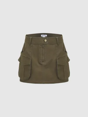 Mini A-Line Cargo Skirts