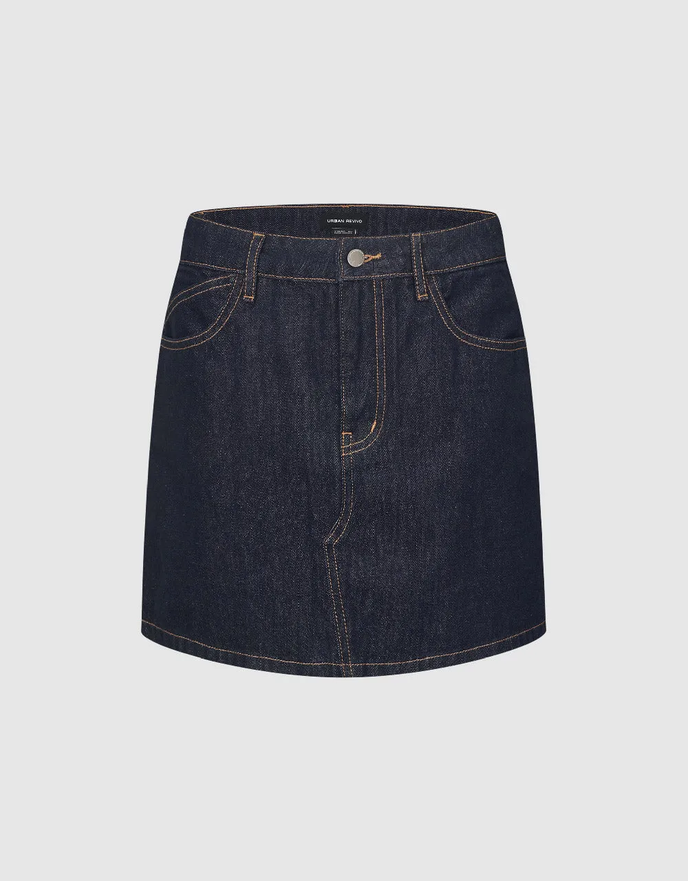 Mini A-Line Denim Skirt
