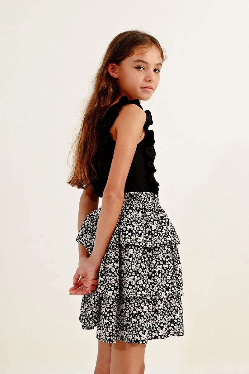MINI RUFFLED SKIRT