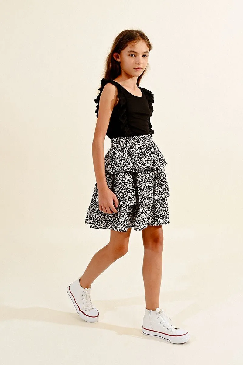 MINI RUFFLED SKIRT