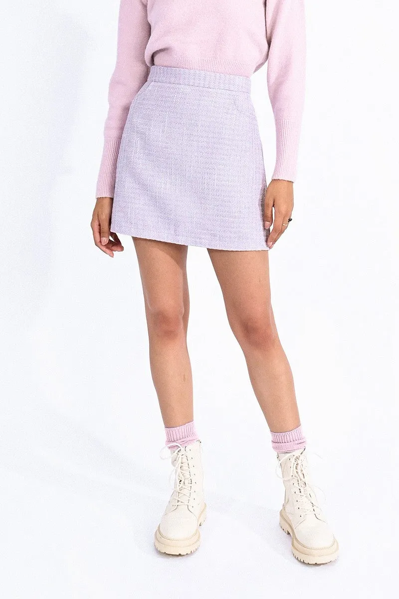 MINI VELVET TWEED SKIRT