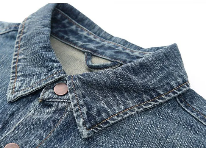 Minimalist Gradient Denim Denim Jacket for Stylish Men