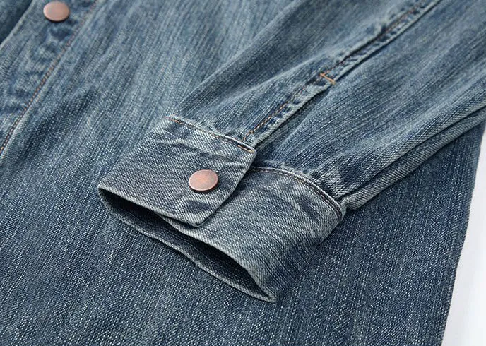Minimalist Gradient Denim Denim Jacket for Stylish Men