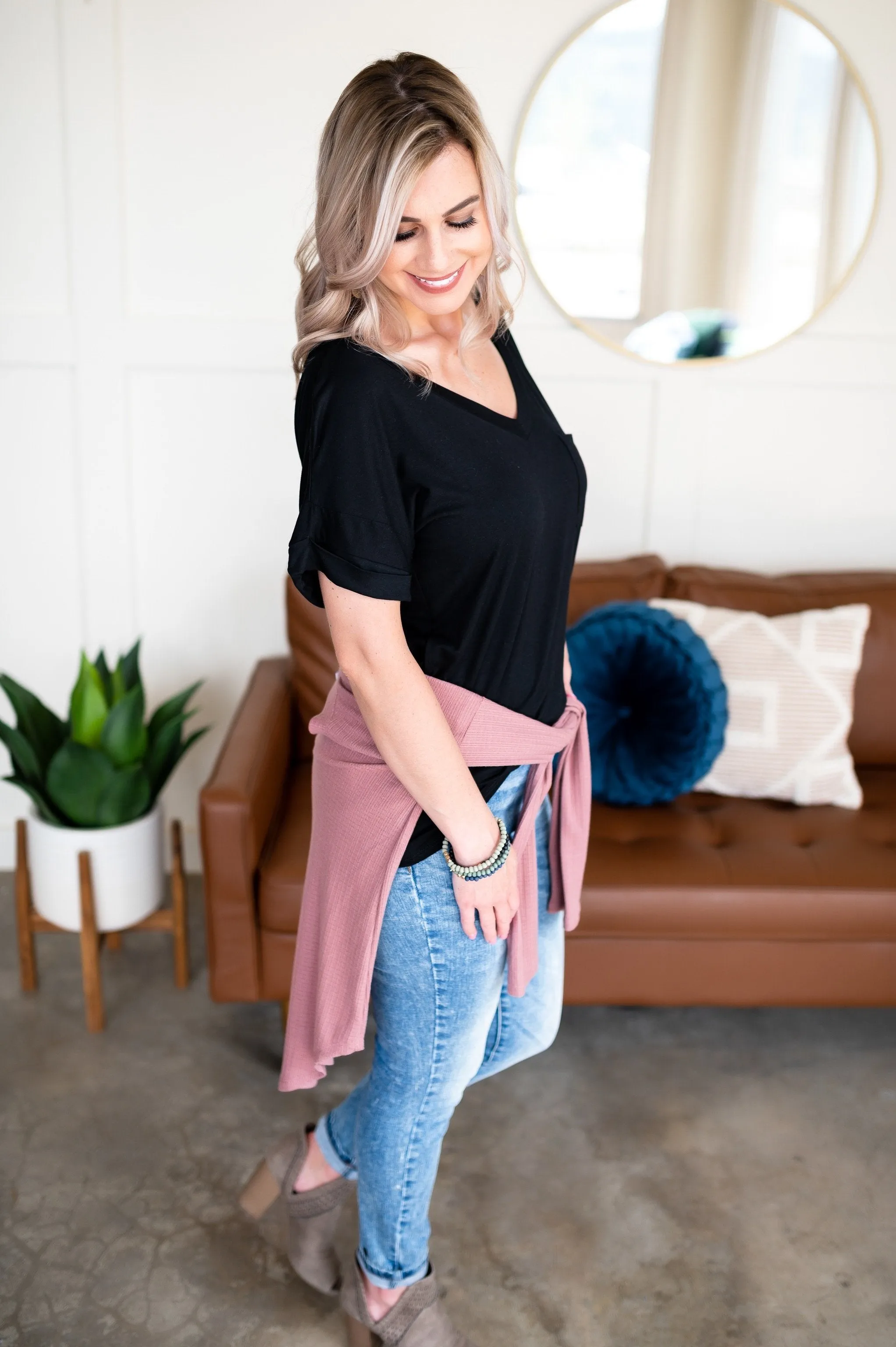 Never Be Basic Summer Knit In Rose