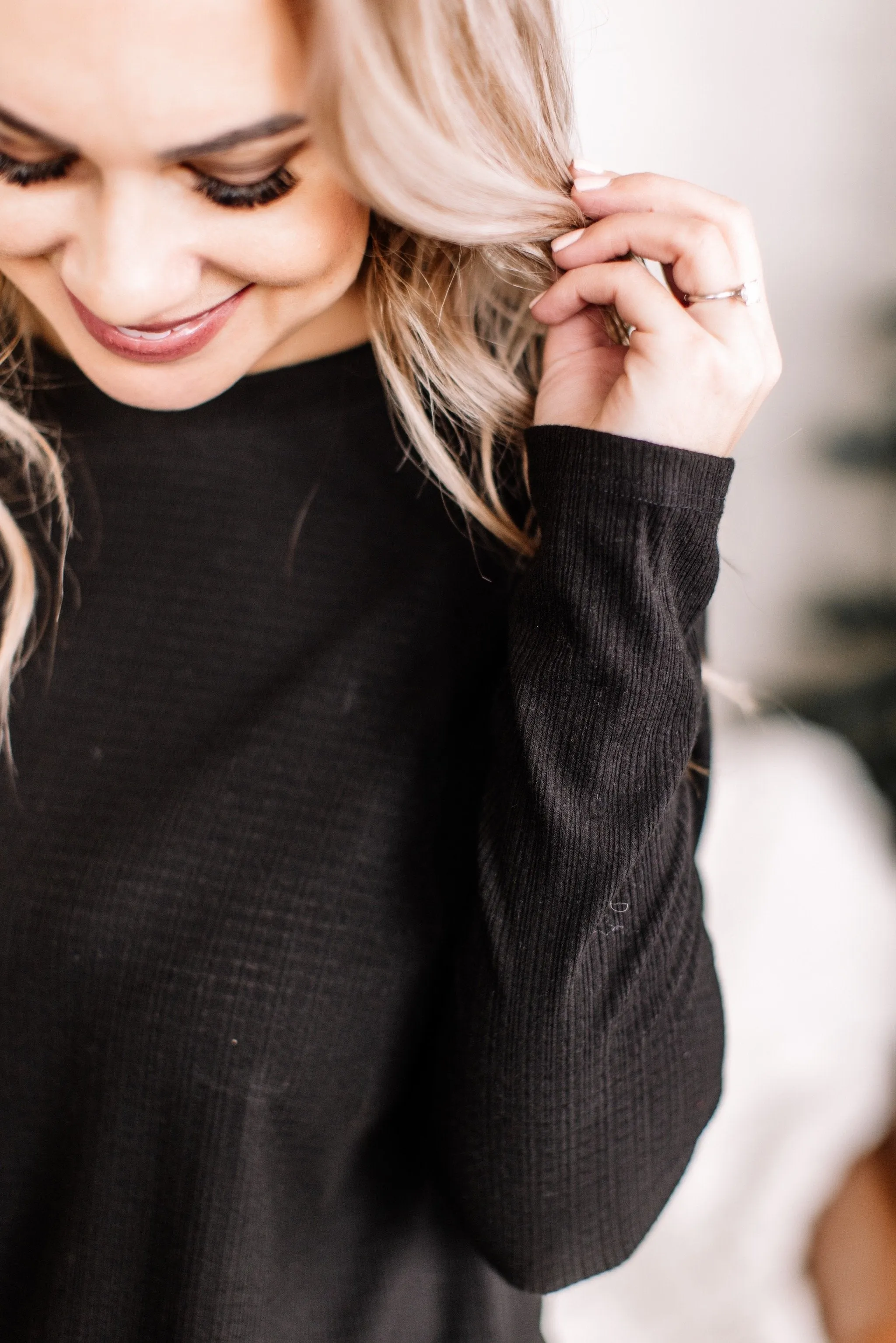 Never Be Basic Top In Black