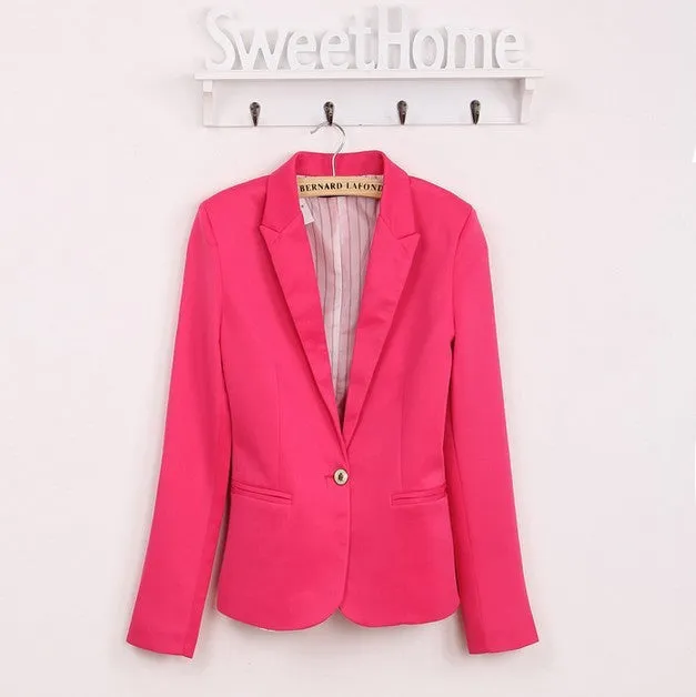 NEW blazer women suit blazer foldable brand jacket made of cotton & spandex with lining Vogue refresh blazers