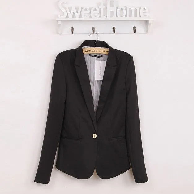 NEW blazer women suit blazer foldable brand jacket made of cotton & spandex with lining Vogue refresh blazers