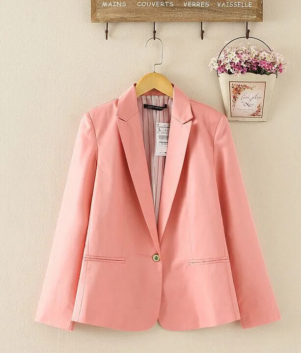 NEW blazer women suit blazer foldable brand jacket made of cotton & spandex with lining Vogue refresh blazers