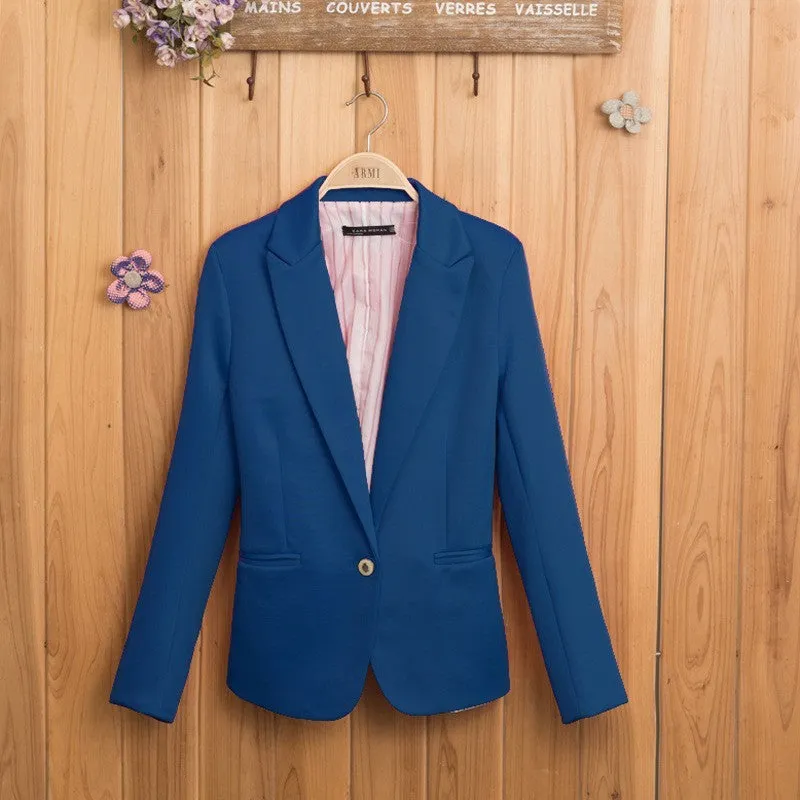 NEW blazer women suit blazer foldable brand jacket made of cotton & spandex with lining Vogue refresh blazers