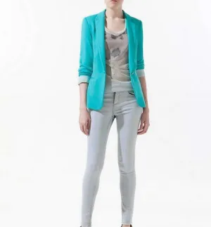 NEW blazer women suit blazer foldable brand jacket made of cotton & spandex with lining Vogue refresh blazers