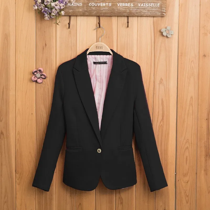 NEW blazer women suit blazer foldable brand jacket made of cotton & spandex with lining Vogue refresh blazers