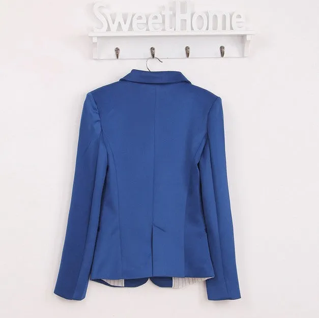 NEW blazer women suit blazer foldable brand jacket made of cotton & spandex with lining Vogue refresh blazers