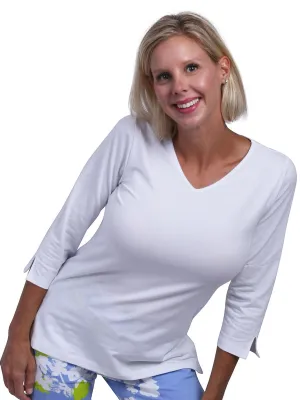 Nicole V-Neck Top White