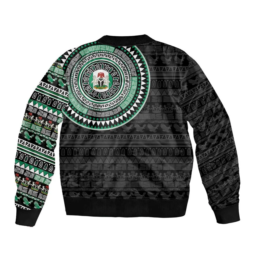 Nigeria African Tribal Pattern Bomber Jacket Chest Arm Tattoo LT15