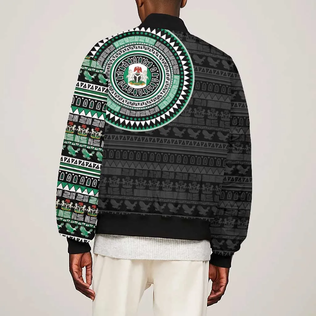 Nigeria African Tribal Pattern Bomber Jacket Chest Arm Tattoo LT15