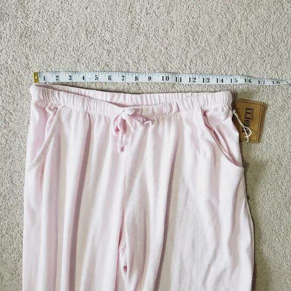 NWT Born Soft Blush Pink Tapered Lounge Drawstring Jogger Pajama Pants XL