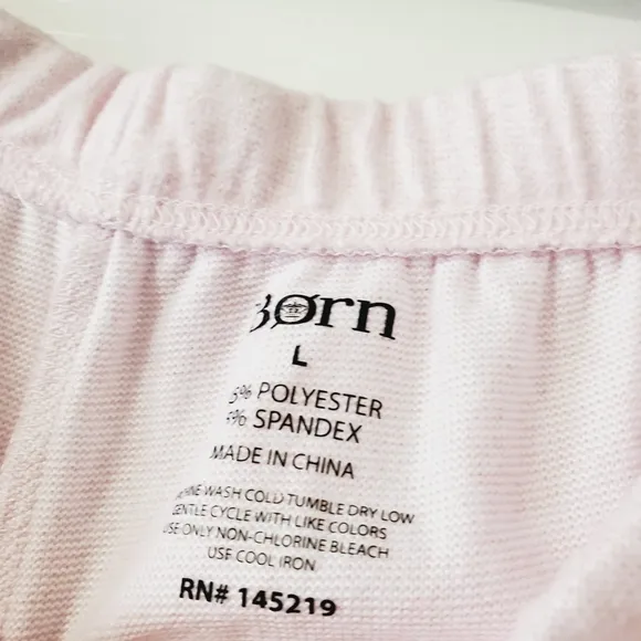 NWT Born Soft Blush Pink Tapered Lounge Drawstring Jogger Pajama Pants XL
