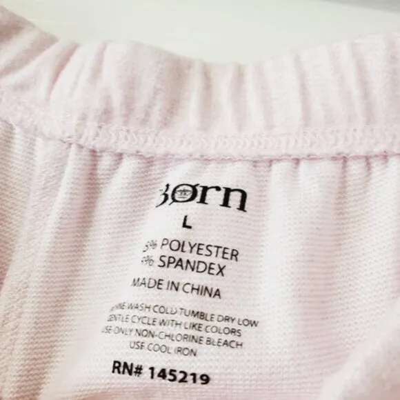 NWT Born Soft Blush Pink Tapered Lounge Drawstring Jogger Pajama Pants XL