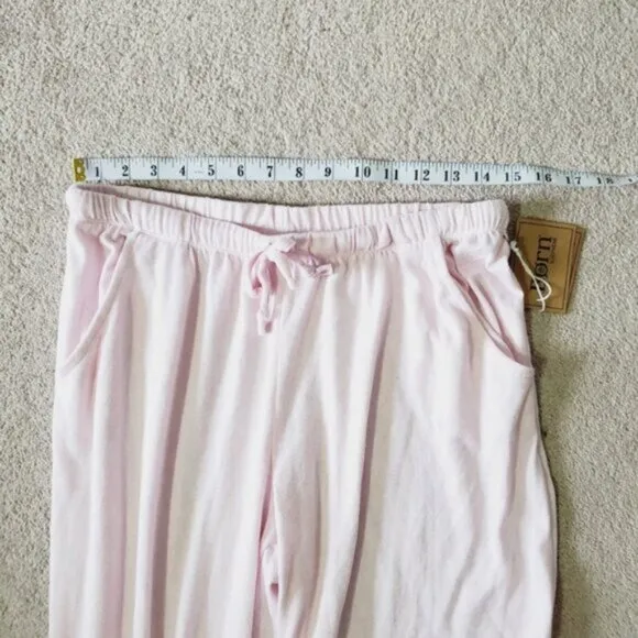 NWT Born Soft Blush Pink Tapered Lounge Drawstring Jogger Pajama Pants XL