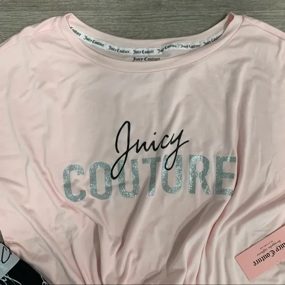 *NWT Juicy Couture Pink Sleepwear Loungewear Pajama Set Jogger Style Pants