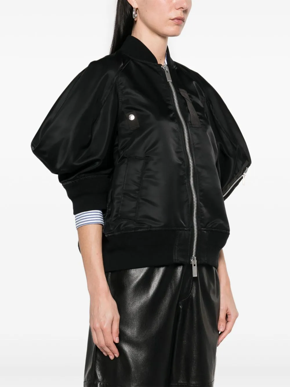 Nylon bomber jacket
