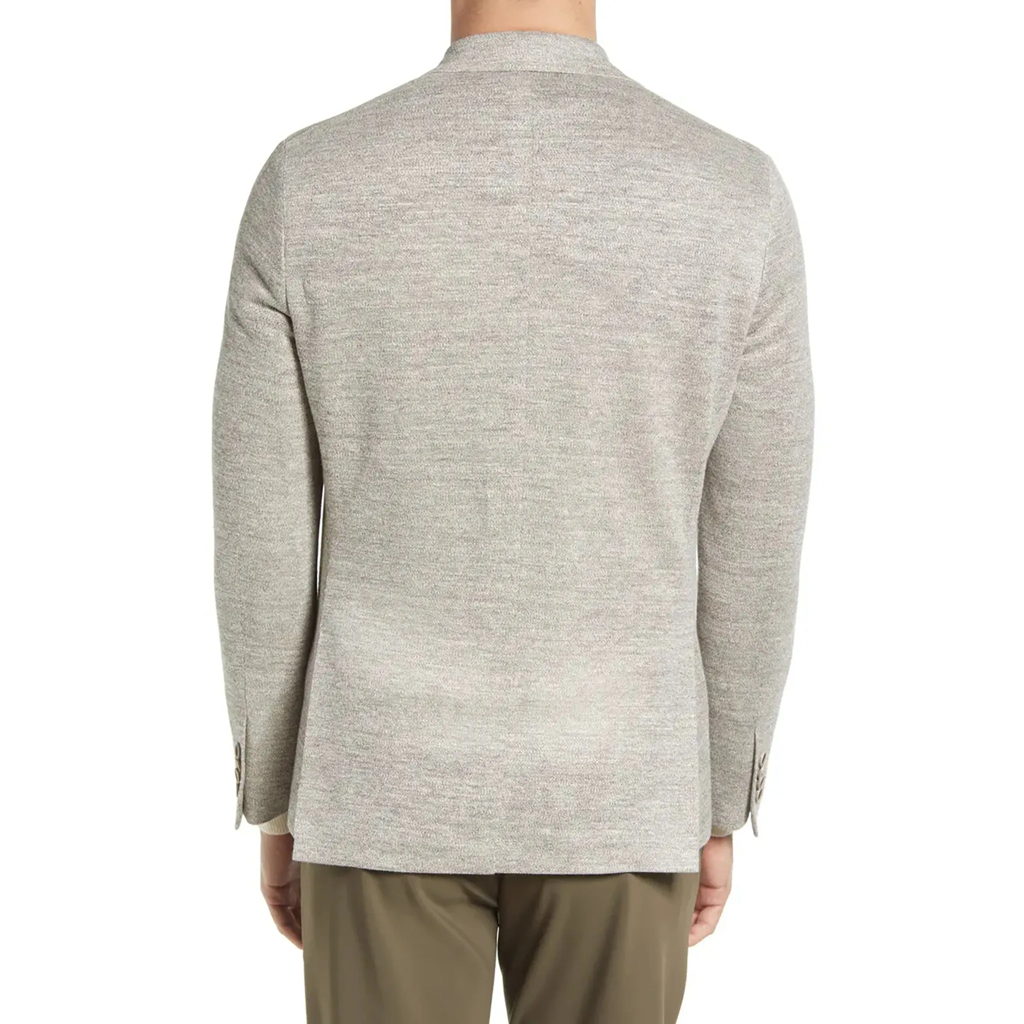 Oatmeal Mouliné Hampton Contemporary Fit Linen Knit Sport Jacket - Jack Victor