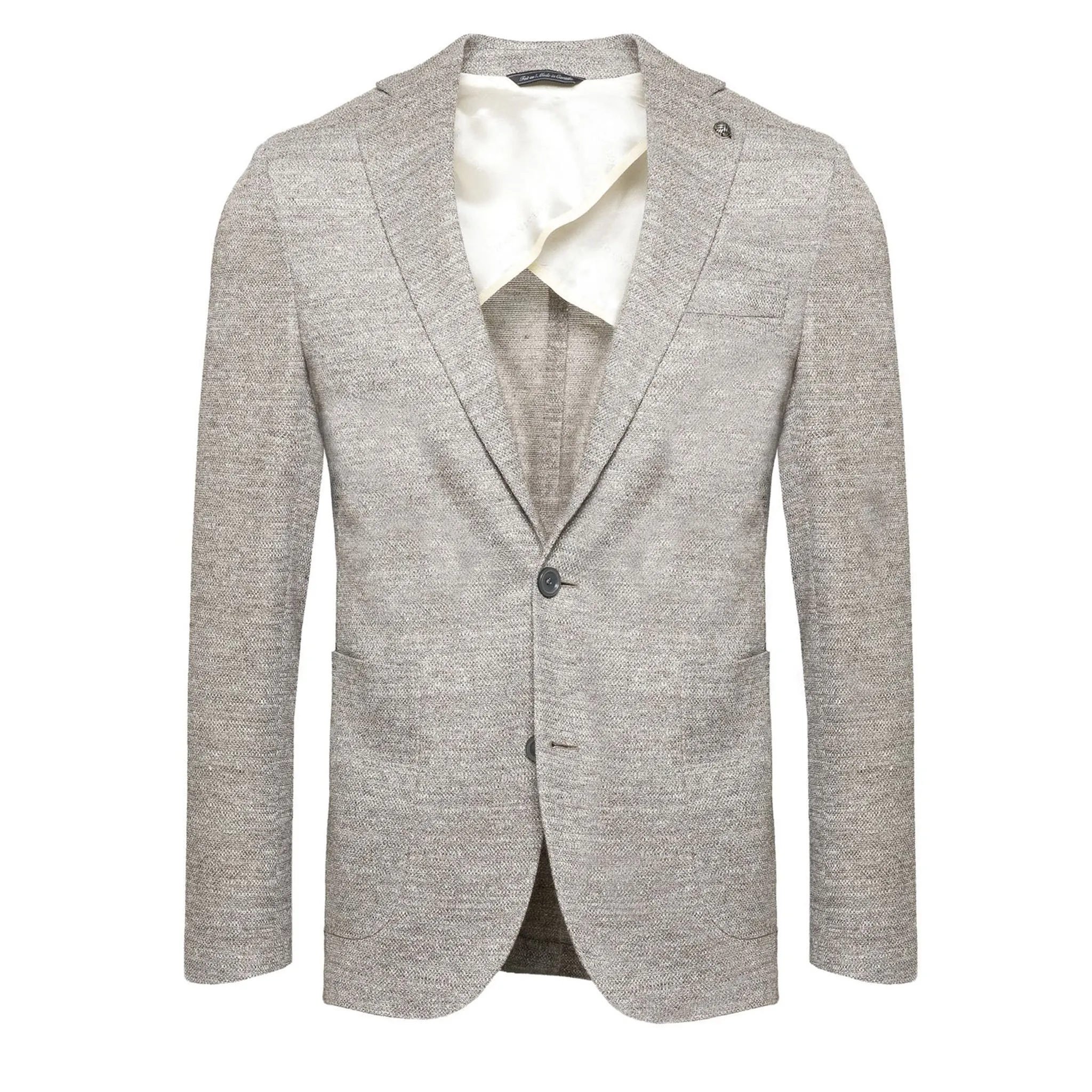 Oatmeal Mouliné Hampton Contemporary Fit Linen Knit Sport Jacket - Jack Victor