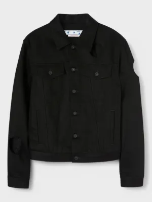 Off-White Meteor Slim Denim Jacket Black