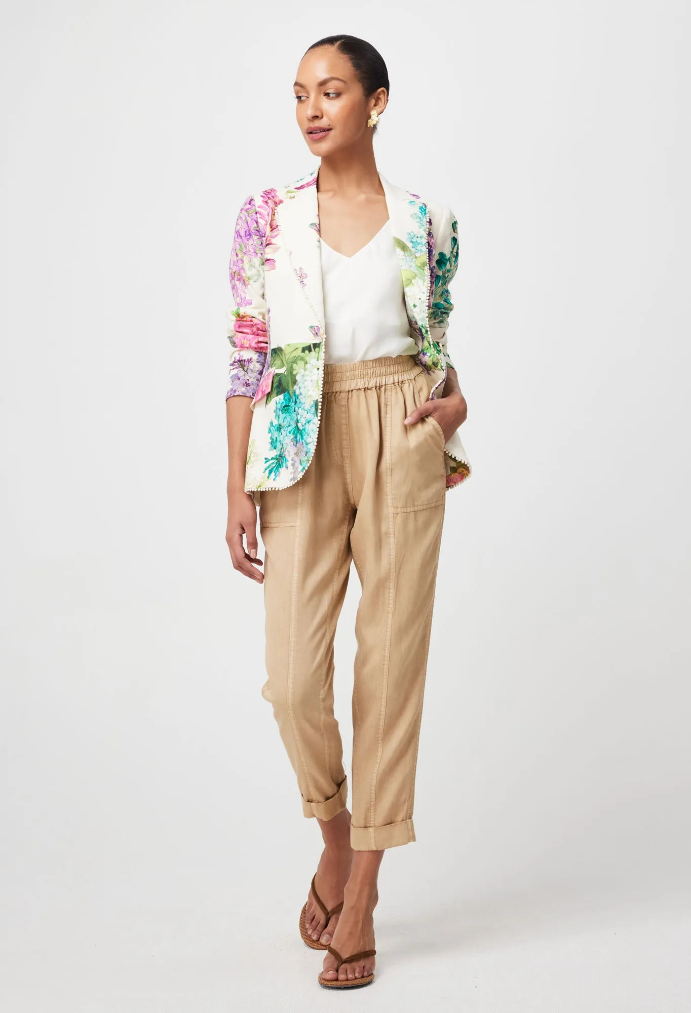 Once Was | Bahia Lace Trim Blazer