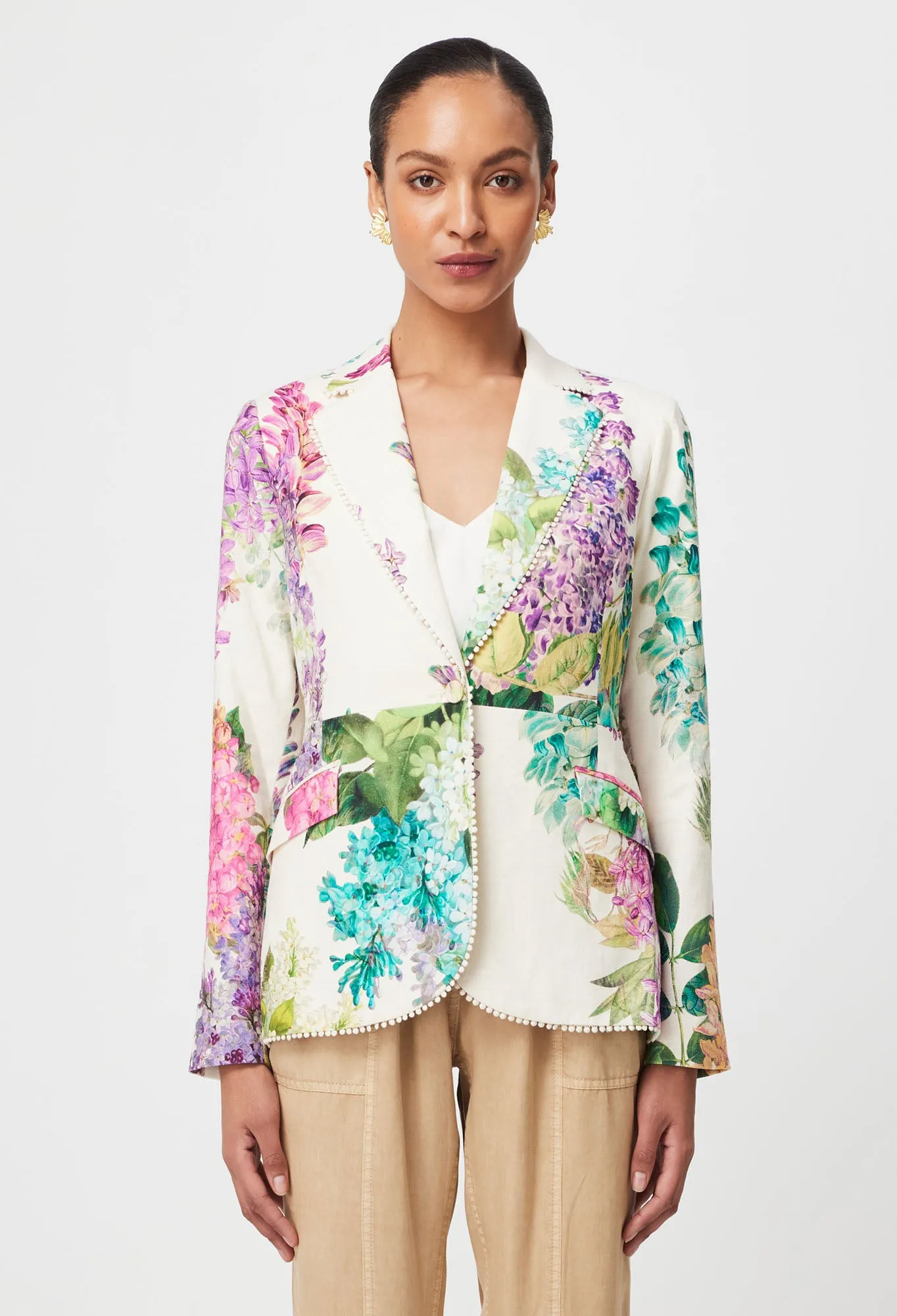 Once Was | Bahia Lace Trim Blazer