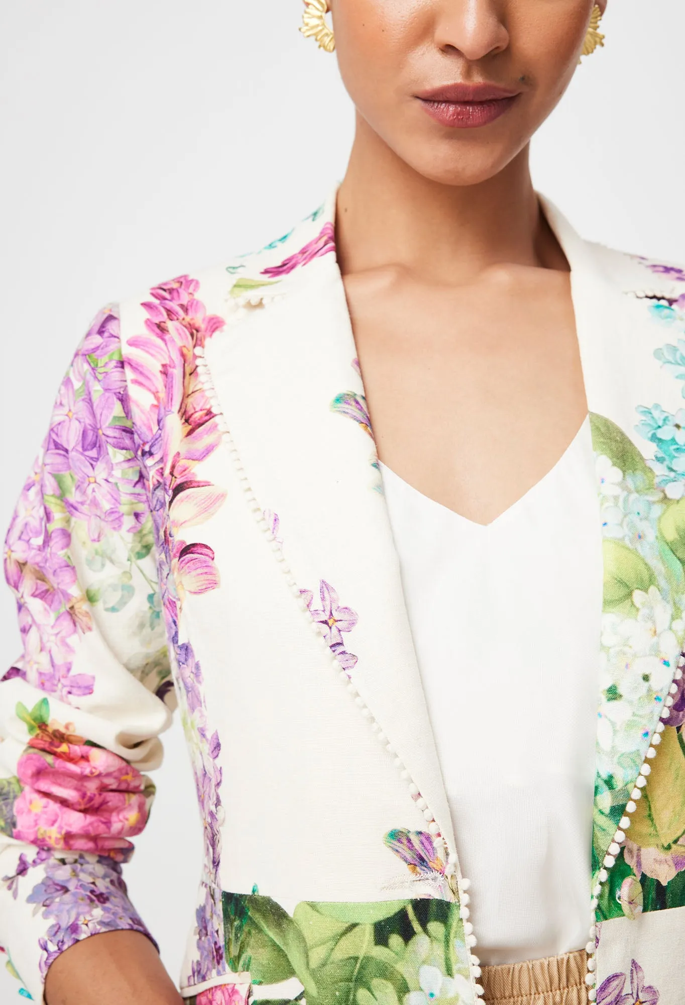 Once Was | Bahia Lace Trim Blazer