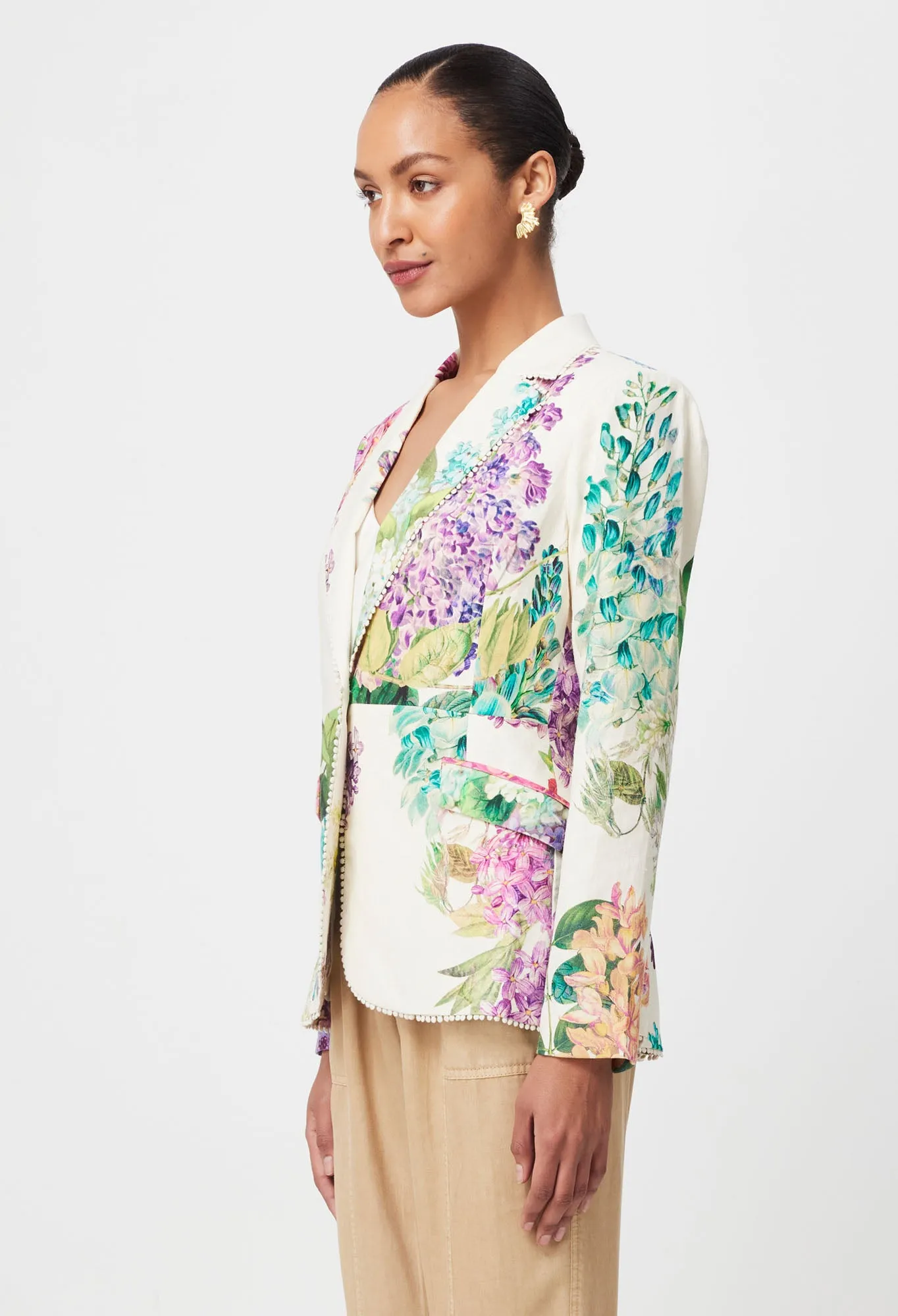 Once Was | Bahia Lace Trim Blazer