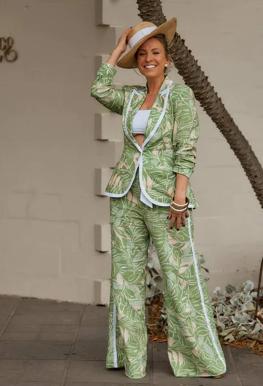 Once Was - Granada Linen Viscose Blazer - Jungle Tropico
