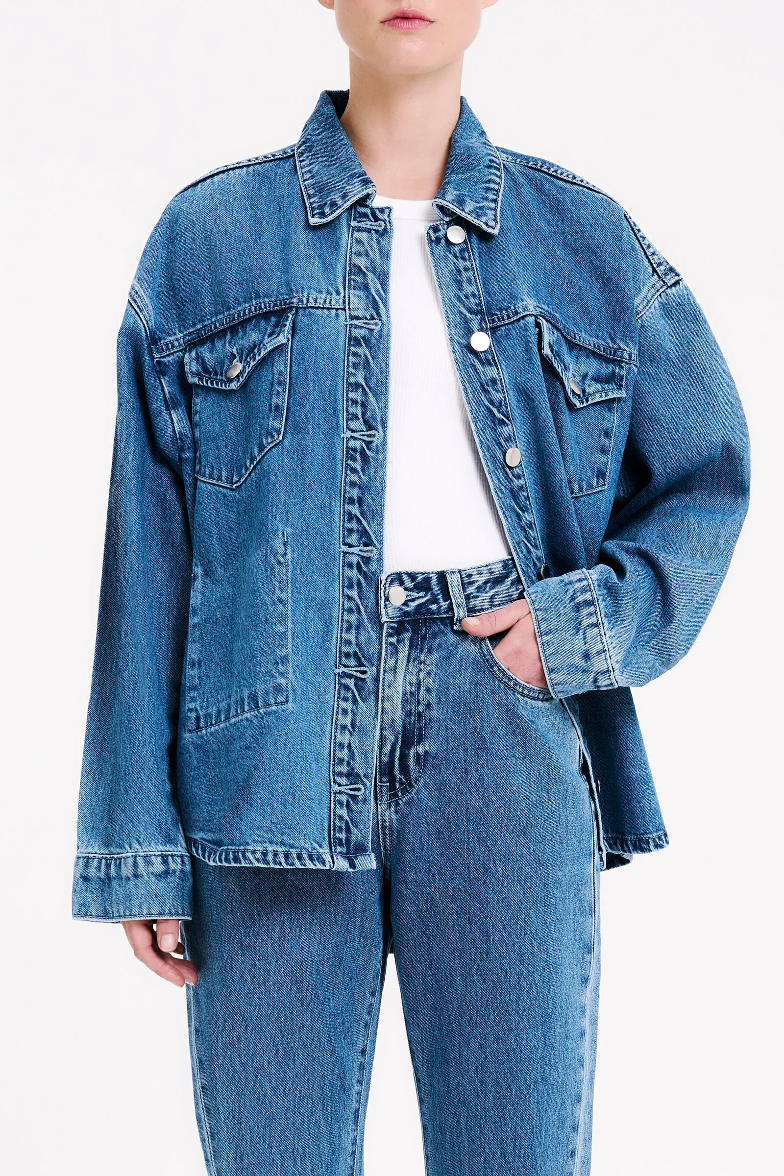 Organic Denim Jacket Mid Wash