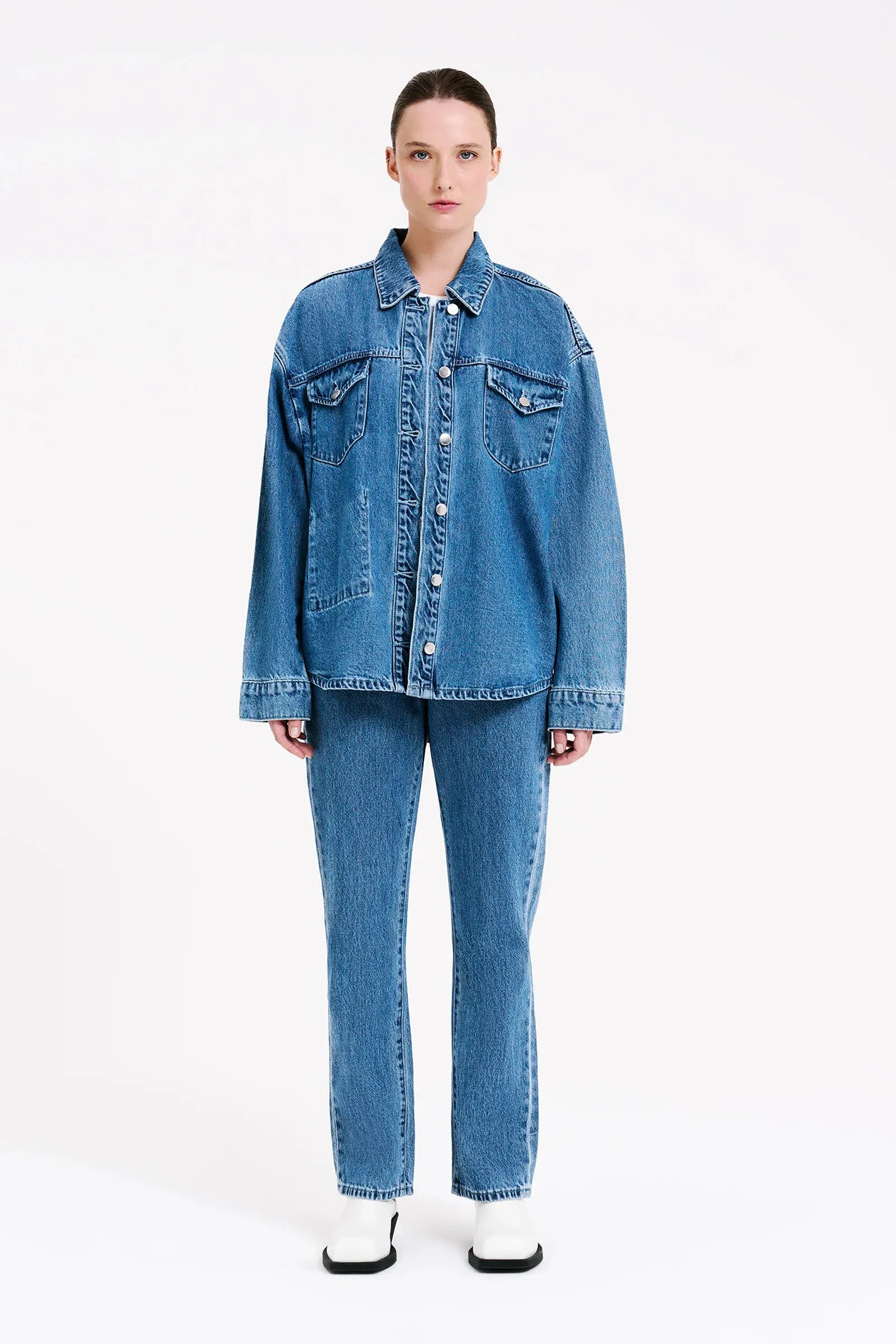 Organic Denim Jacket Mid Wash