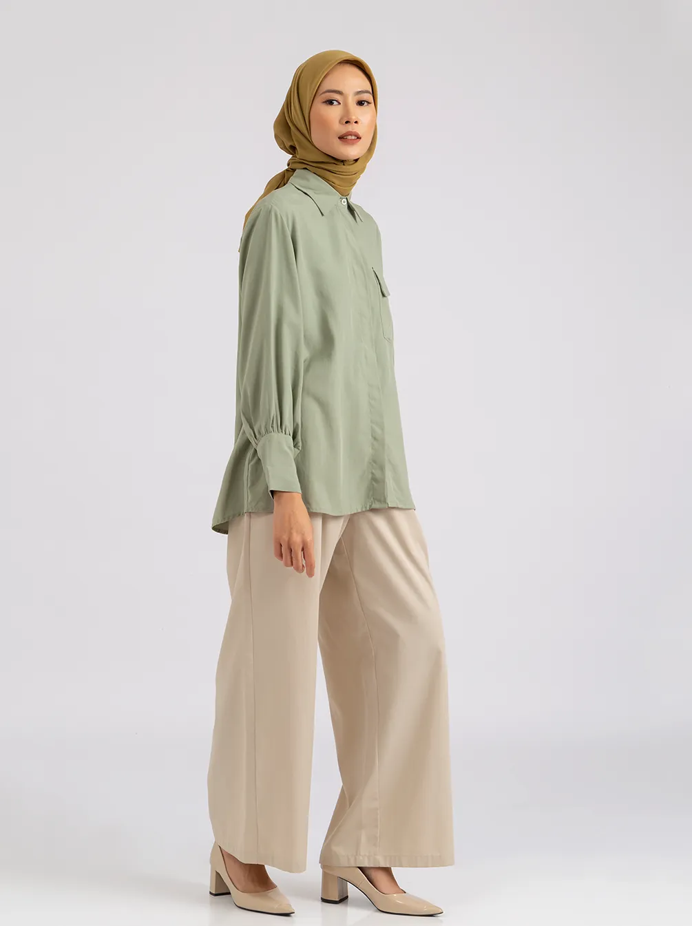 OVY TOP PLAIN SAGE