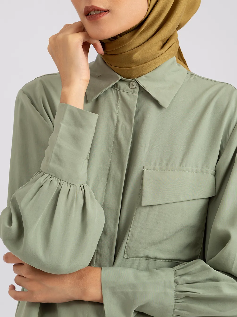 OVY TOP PLAIN SAGE