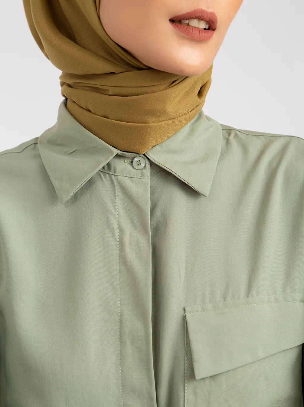 OVY TOP PLAIN SAGE