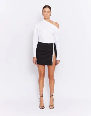 PARKS RHINESTONE SKIRT | BLACK