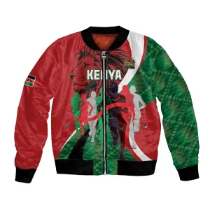 Personalised Athletics Kenya Bomber Jacket Kente Pattern LT15