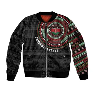 Personalised Kenya African Tribal Pattern Sleeve Zip Bomber Jacket Chest Arm Tattoo LT15