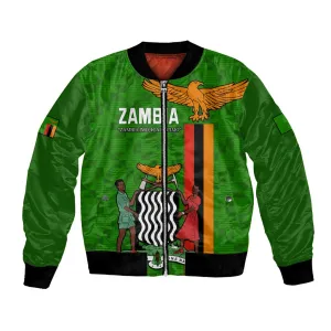 Personalised Zambia Independence Day Bomber Jacket Kente Pattern LT14